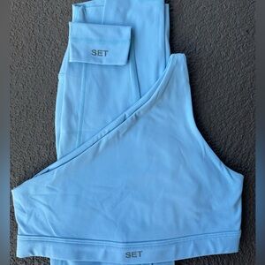 SET Active - Sportbody - Blue Sports Bra and Leggings Set